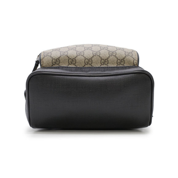 Gucci Gg Supreme Small Backpack Rucksack Beige Black - Picture 4 of 8